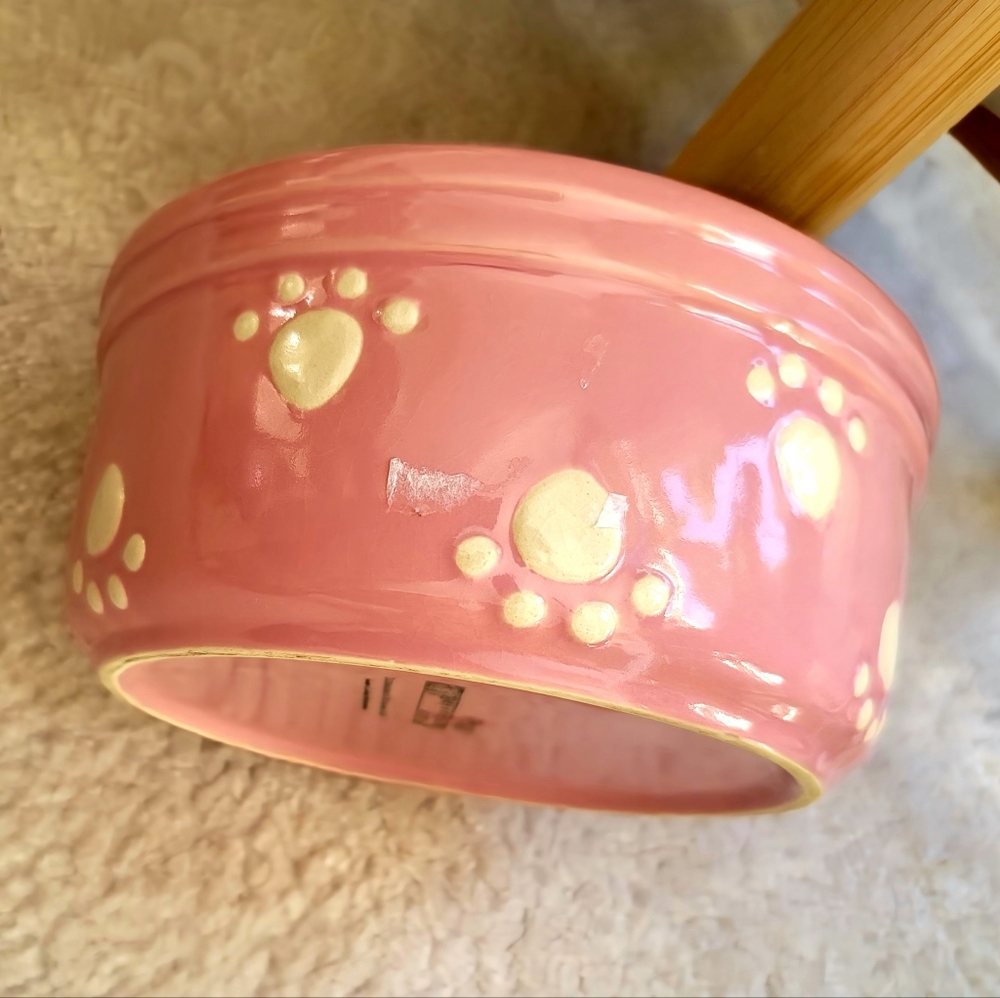 PetRageous Designs Hand-Crafted Stoneware Cat Paws Dish Bowl